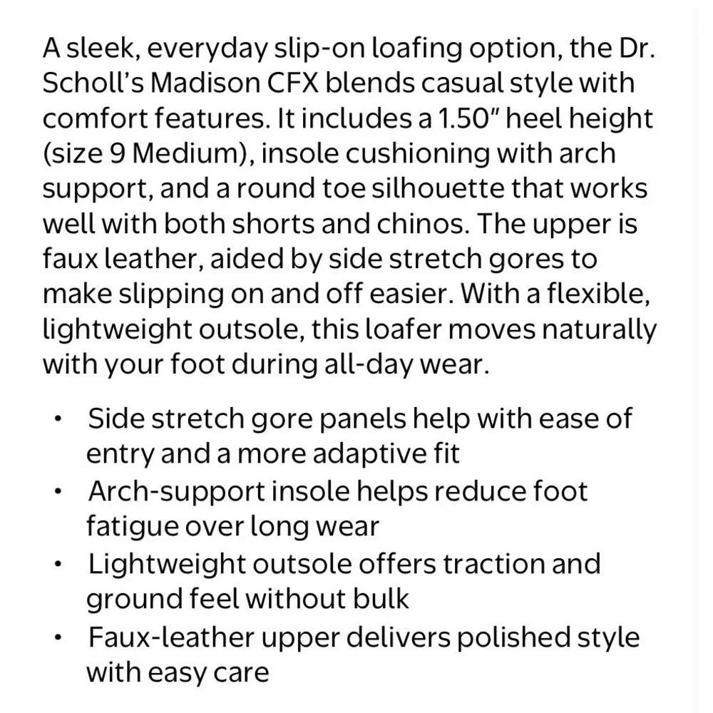 Dr. Scholl's‎ Madison Men's 9M CFX Slip On Loafer Lightweight Arch Support NEW